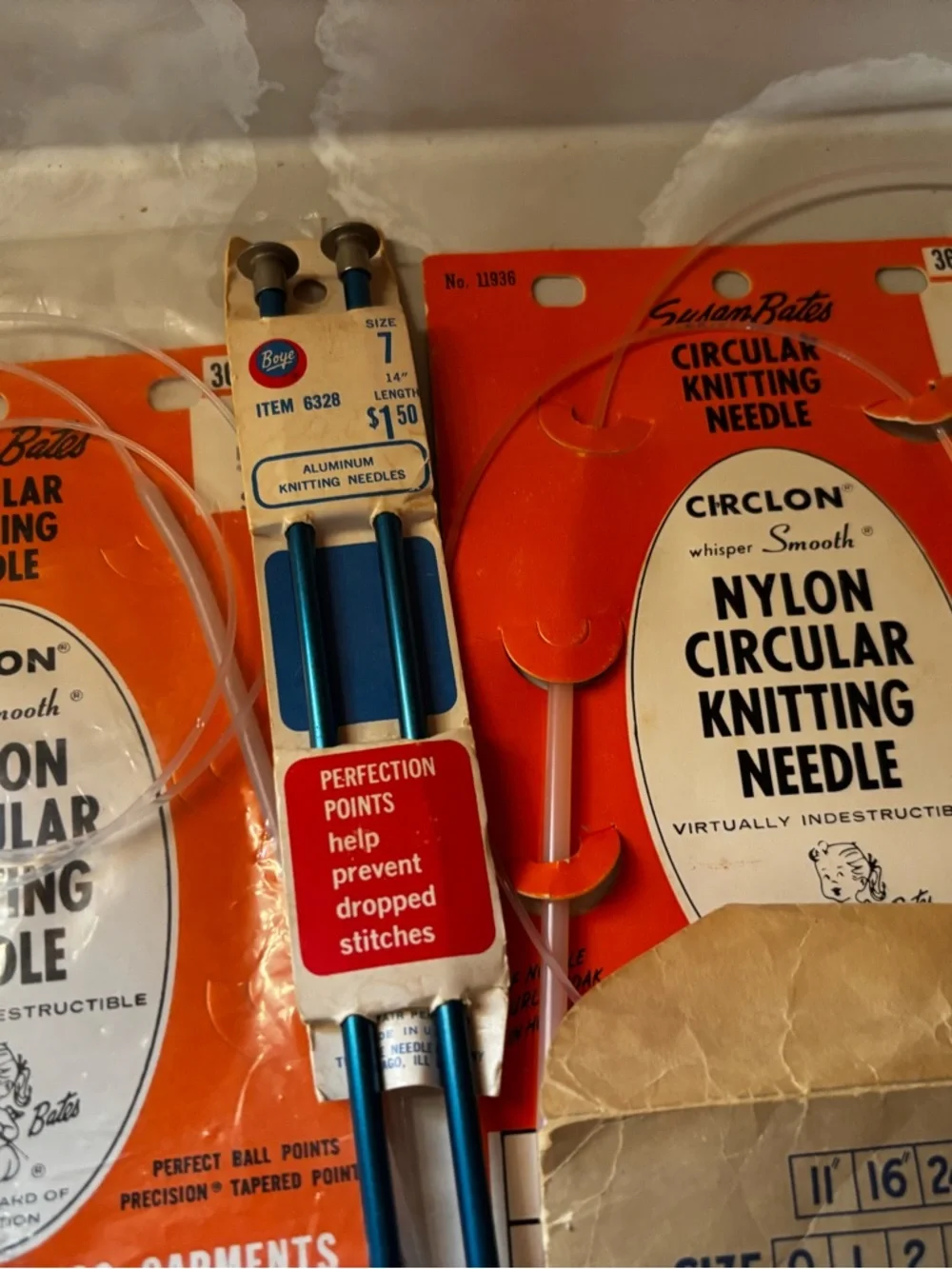 Vintage Knitting Bag with Multi Size Needles Floral Print Tote Bag - Picture 13 of 16